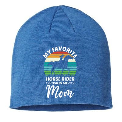 Horseback Riding Mum My Favorite Horse Rider Calls Me Mom Gift Sustainable Beanie