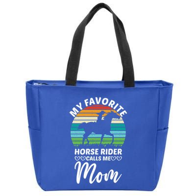 Horseback Riding Mum My Favorite Horse Rider Calls Me Mom Gift Zip Tote Bag