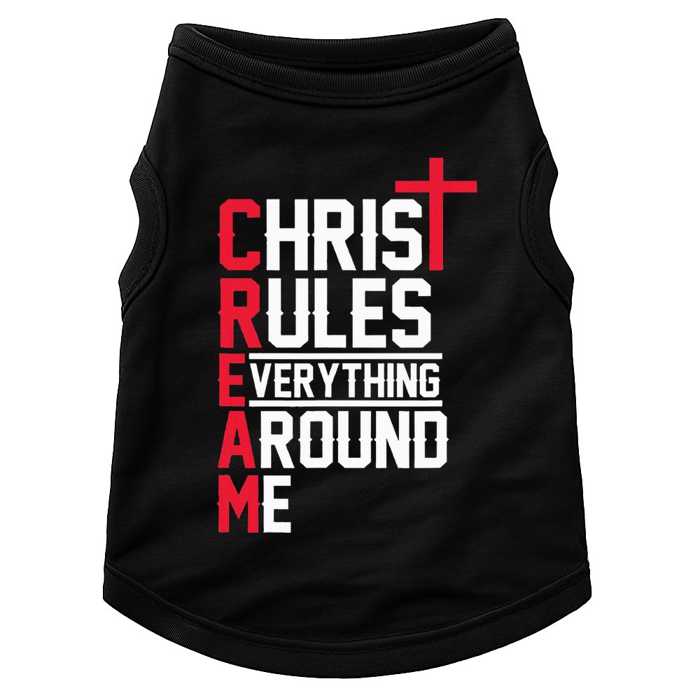 Hiphop Rap Music Cream Christ Rules Everything Around Me Doggie Tank