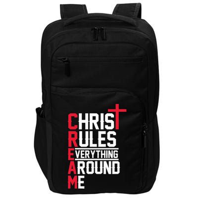 Hiphop Rap Music Cream Christ Rules Everything Around Me Impact Tech Backpack
