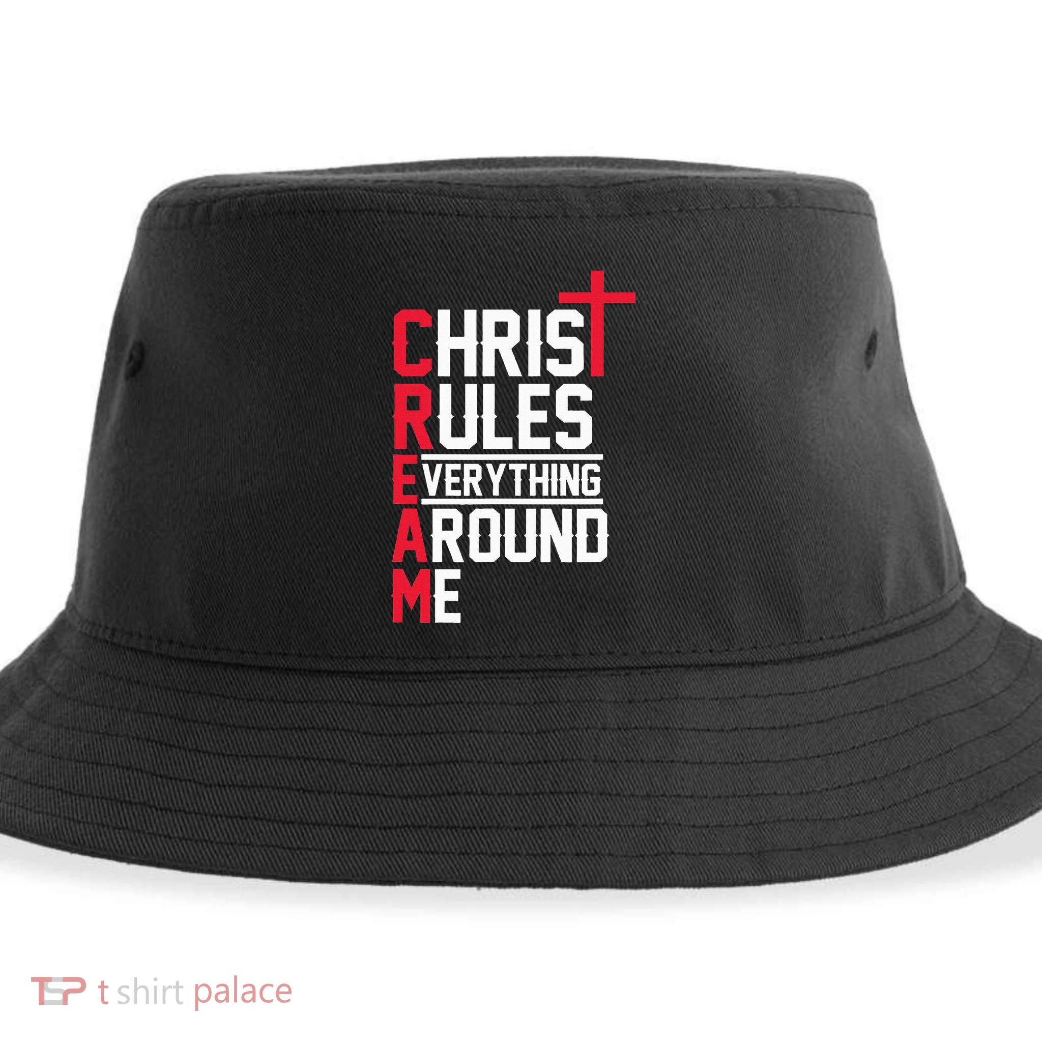 Hiphop Rap Music Cream Christ Rules Everything Around Me Sustainable Bucket Hat