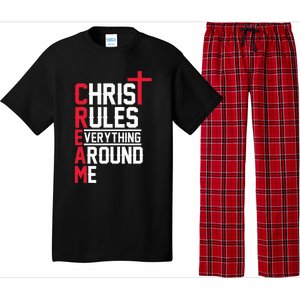 Hiphop Rap Music Cream Christ Rules Everything Around Me Pajama Set