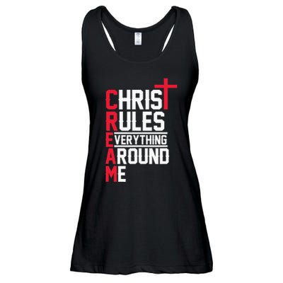 Hiphop Rap Music Cream Christ Rules Everything Around Me Ladies Essential Flowy Tank