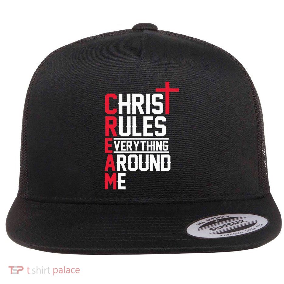 Hiphop Rap Music Cream Christ Rules Everything Around Me Flatbill Hat