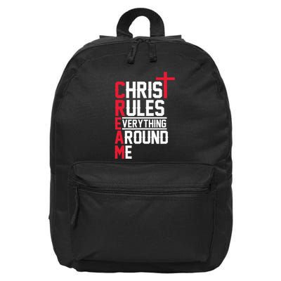 Hiphop Rap Music Cream Christ Rules Everything Around Me 16 in Basic Backpack