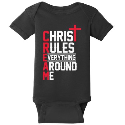 Hiphop Rap Music Cream Christ Rules Everything Around Me Baby Bodysuit