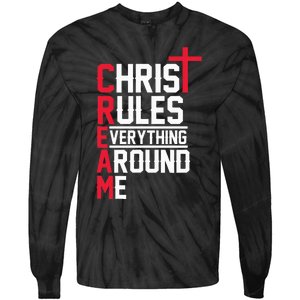 Hiphop Rap Music Cream Christ Rules Everything Around Me Tie-Dye Long Sleeve Shirt