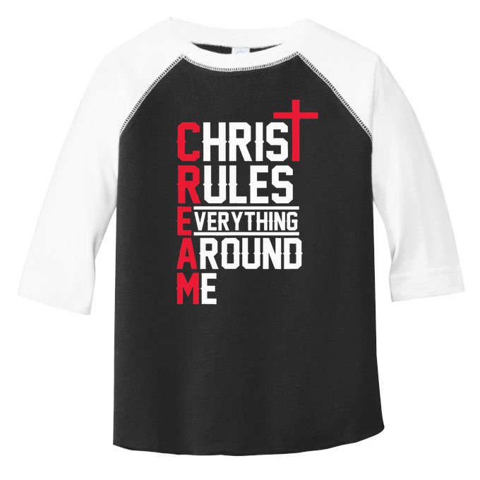 Hiphop Rap Music Cream Christ Rules Everything Around Me Toddler Fine Jersey T-Shirt