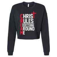 Hiphop Rap Music Cream Christ Rules Everything Around Me Cropped Pullover Crew