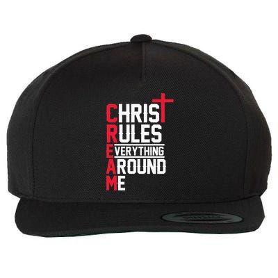 Hiphop Rap Music Cream Christ Rules Everything Around Me Wool Snapback Cap