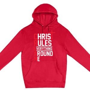 Hiphop Rap Music Cream Christ Rules Everything Around Me Premium Pullover Hoodie