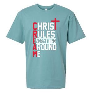 Hiphop Rap Music Cream Christ Rules Everything Around Me Sueded Cloud Jersey T-Shirt