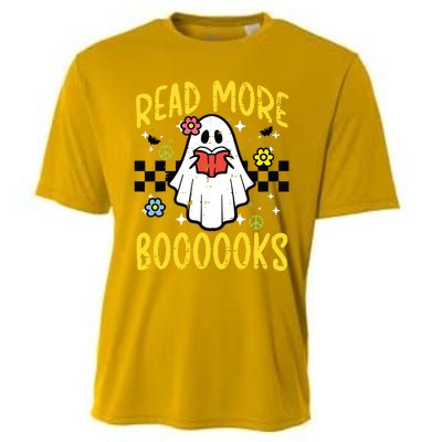 Halloween Read More Books Retro Costume Teacher Girl Cooling Performance Crew T-Shirt