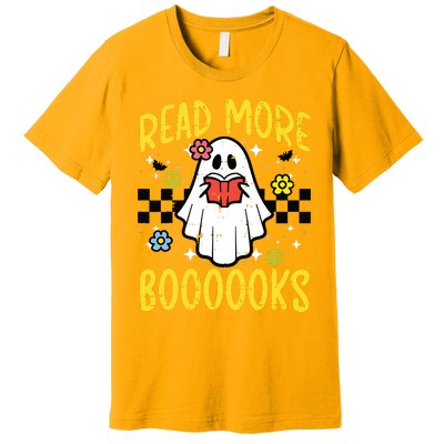 Halloween Read More Books Retro Costume Teacher Girl Premium T-Shirt