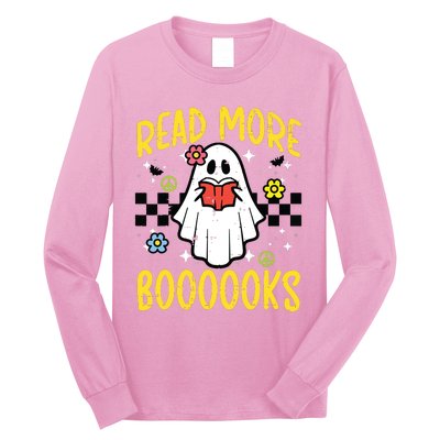 Halloween Read More Books Retro Costume Teacher Girl Long Sleeve Shirt