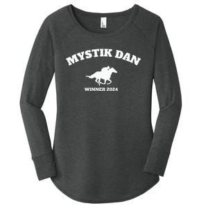 Horse Racing Mystik Dan Winner 2024 Women's Perfect Tri Tunic Long Sleeve Shirt