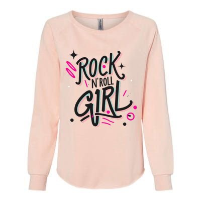 Halloween Rock N Roll Girl Retro Costume Graffiti Womens California Wash Sweatshirt