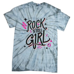 Halloween Rock N Roll Girl Retro Costume Graffiti Tie-Dye T-Shirt