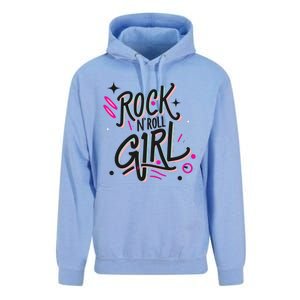 Halloween Rock N Roll Girl Retro Costume Graffiti Unisex Surf Hoodie