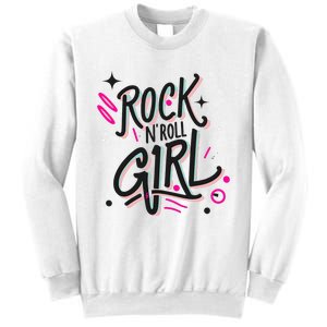 Halloween Rock N Roll Girl Retro Costume Graffiti Sweatshirt