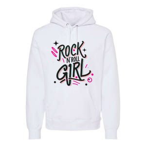 Halloween Rock N Roll Girl Retro Costume Graffiti Premium Hoodie