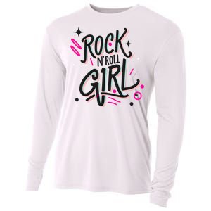 Halloween Rock N Roll Girl Retro Costume Graffiti Cooling Performance Long Sleeve Crew