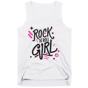 Halloween Rock N Roll Girl Retro Costume Graffiti Tank Top