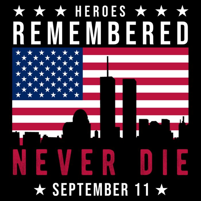 Heroes Remembered Never Die 911 American Flag City Backpack