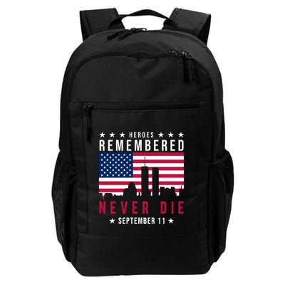 Heroes Remembered Never Die 911 American Flag Backpack