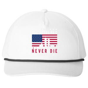 Heroes Remembered Never Die 911 American Flag Snapback Five-Panel Rope Hat