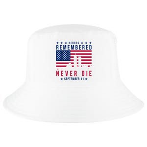 Heroes Remembered Never Die 911 American Flag Cool Comfort Performance Bucket Hat