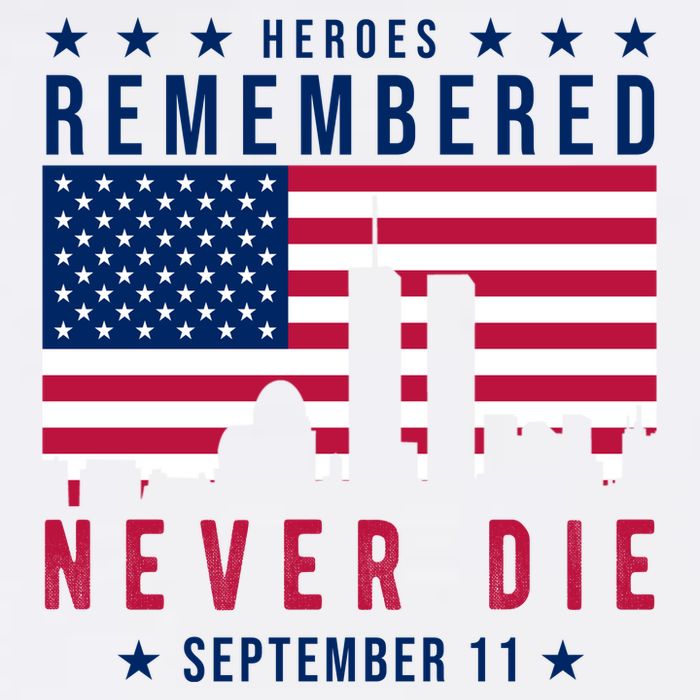 Heroes Remembered Never Die 911 American Flag T-Shirt
