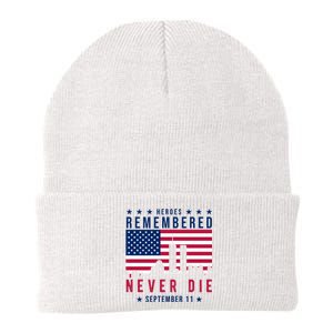 Heroes Remembered Never Die 911 American Flag Knit Cap Winter Beanie