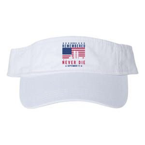 Heroes Remembered Never Die 911 American Flag Valucap Bio-Washed Visor