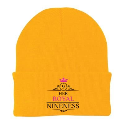 Her Royal Nineness 9th Birthday Nine Year Old Girl Knit Cap Winter Beanie