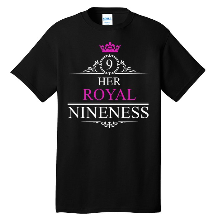 Her Royal Nineness 9th Birthday Nine Year Old Girl Tall T-Shirt