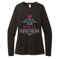 Her Royal Nineness 9th Birthday Nine Year Old Girl Womens CVC Long Sleeve Shirt