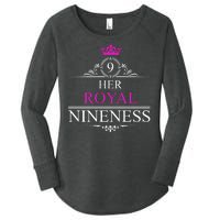 Her Royal Nineness 9th Birthday Nine Year Old Girl Women's Perfect Tri Tunic Long Sleeve Shirt