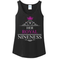 Her Royal Nineness 9th Birthday Nine Year Old Girl Ladies Essential Tank