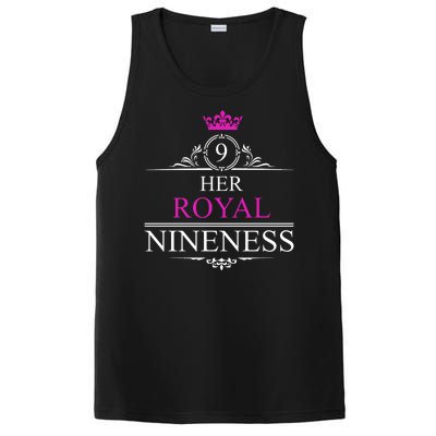 Her Royal Nineness 9th Birthday Nine Year Old Girl PosiCharge Competitor Tank