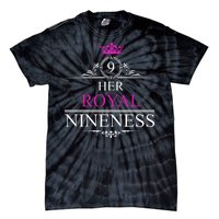 Her Royal Nineness 9th Birthday Nine Year Old Girl Tie-Dye T-Shirt