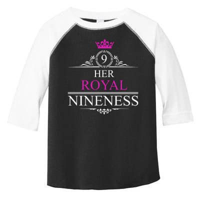 Her Royal Nineness 9th Birthday Nine Year Old Girl Toddler Fine Jersey T-Shirt