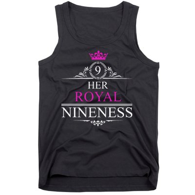 Her Royal Nineness 9th Birthday Nine Year Old Girl Tank Top