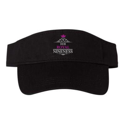 Her Royal Nineness 9th Birthday Nine Year Old Girl Valucap Bio-Washed Visor