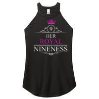 Her Royal Nineness 9th Birthday Nine Year Old Girl Women's Perfect Tri Rocker Tank