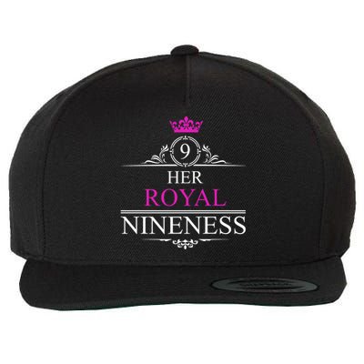 Her Royal Nineness 9th Birthday Nine Year Old Girl Wool Snapback Cap