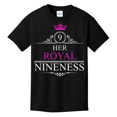 Her Royal Nineness 9th Birthday Nine Year Old Girl Kids T-Shirt