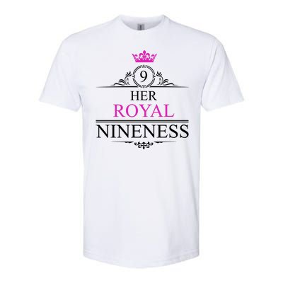 Her Royal Nineness 9th Birthday Nine Year Old Girl Softstyle CVC T-Shirt