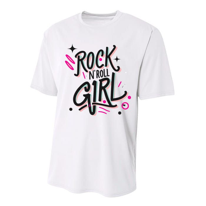 Halloween Rock N Roll Girl Retro Costume Graffiti Performance Sprint T-Shirt