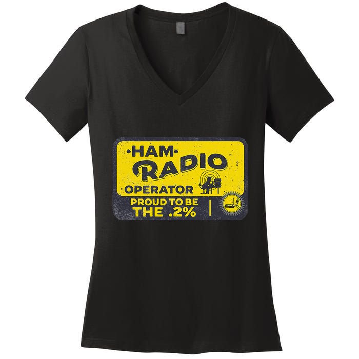 Ham Radio Operator For Signalers And Technicians Women's V-Neck T-Shirt